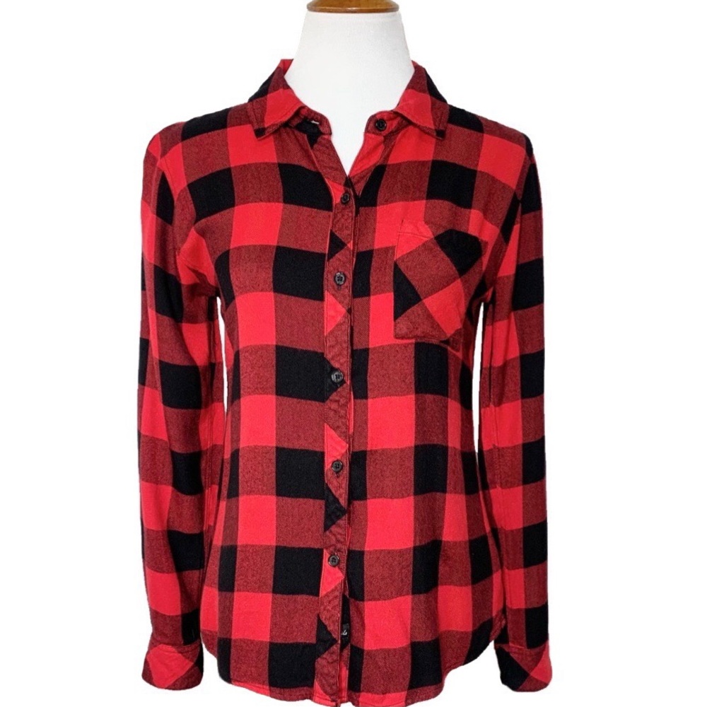 SOLD-Rails Red Buffalo Plaid Check Print Flannel - Picture 2 of 12